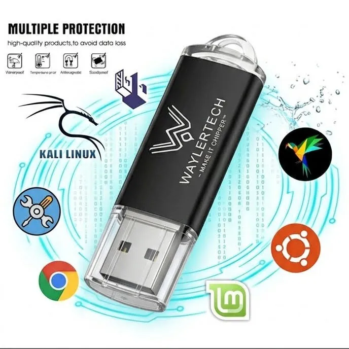 Drive plugged into a laptop running Linux